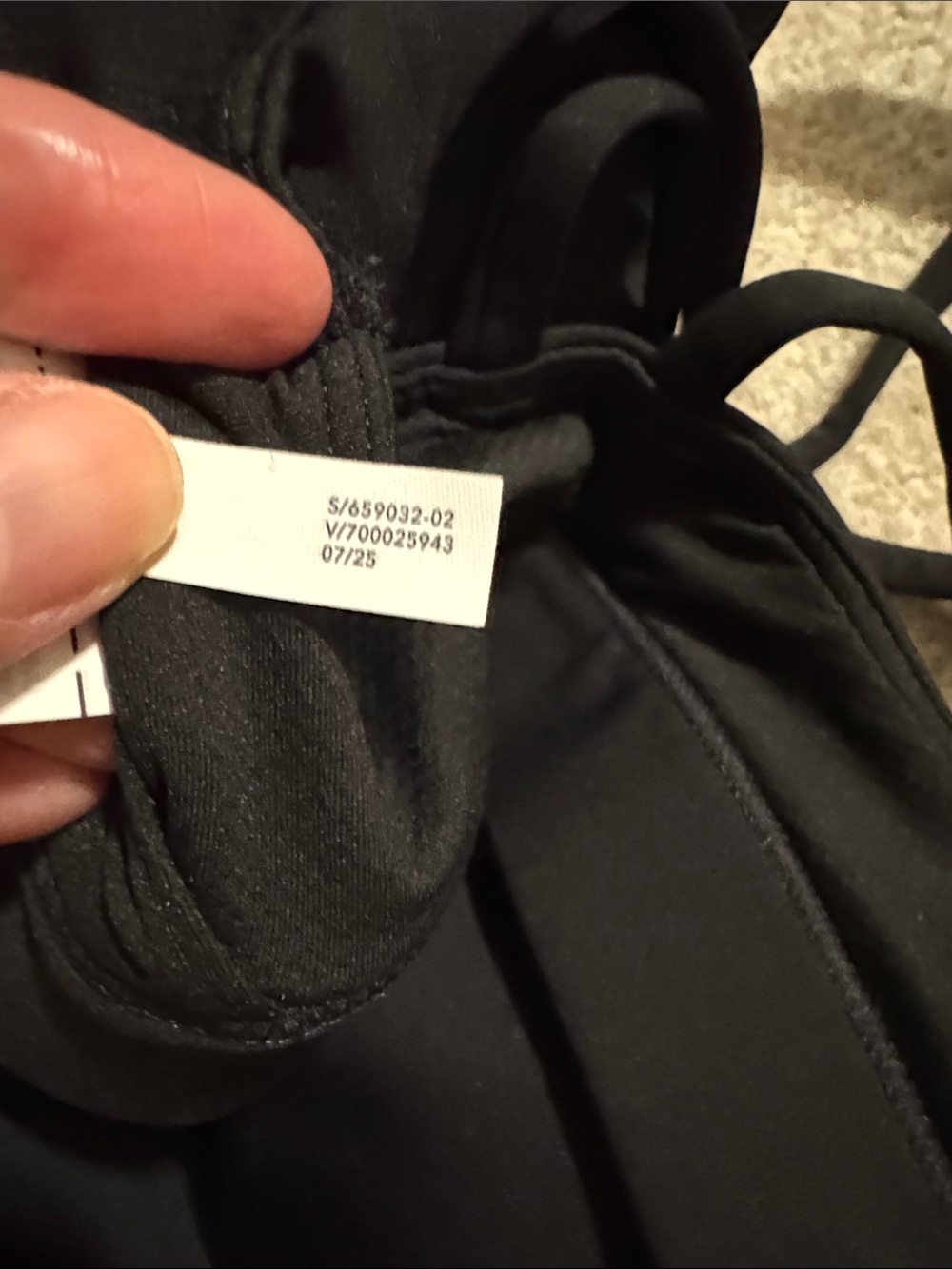Athleta Train Free Sports Bra A-C Black Padded Workout Gym 2025-Medium - Picture 8 of 8